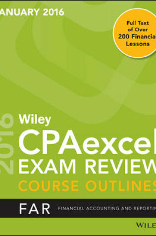 Cover of Wiley Cpaexcel Exam Review January 2016 Course Outline