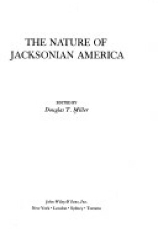 Cover of Miller Jacksonian Paper