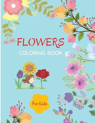 Book cover for Flowers Coloring Book