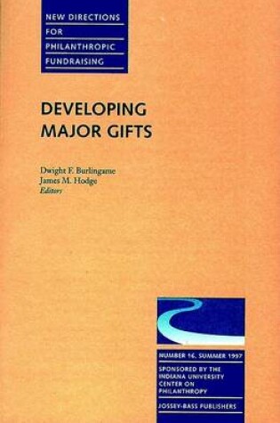 Cover of Developing Major Gifts 16