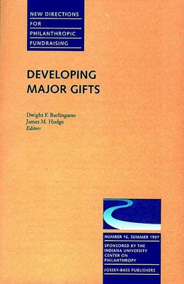 Book cover for Developing Major Gifts 16