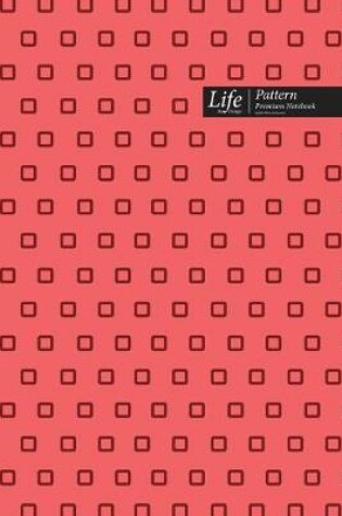 Cover of Square Pattern Composition Notebook, Dotted Lines, Wide Ruled Medium Size 6 x 9 Inch (A5), 144 Sheets Pink Cover