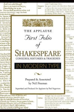 Cover of Applause First Folio of Shakespeare in Modern Type