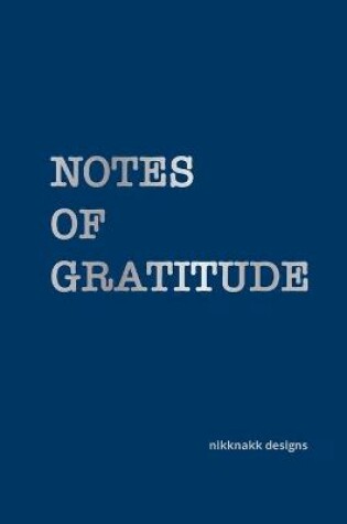 Cover of notes of gratitude