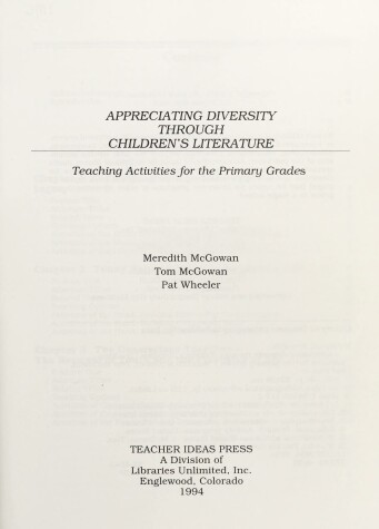 Book cover for Appreciating Diversity Through Children's Literature