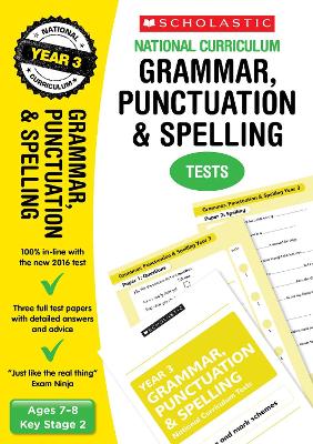 Book cover for Grammar, Punctuation and Spelling Test - Year 3