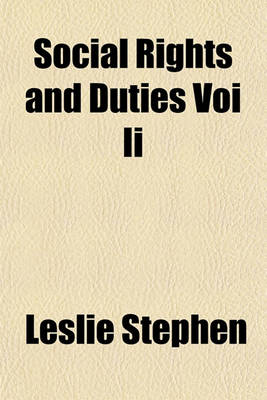 Book cover for Social Rights and Duties Voi II