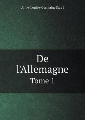 Book cover for De l'Allemagne Tome 1