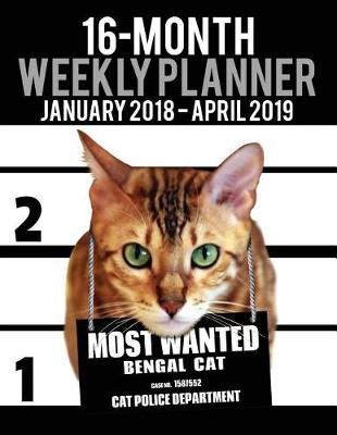 Cover of 2018-2019 Weekly Planner - Most Wanted Bengal Cat