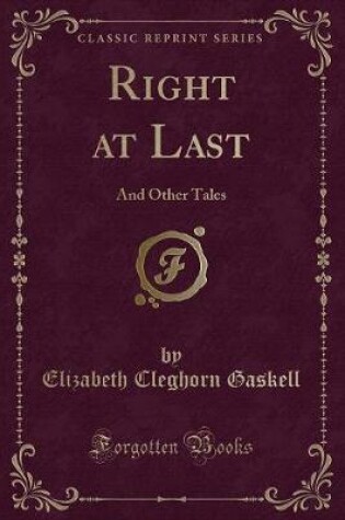 Cover of Right at Last