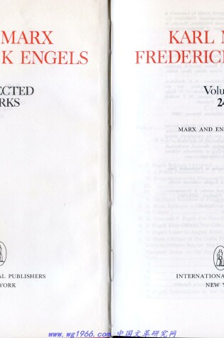 Cover of Collected Works of Karl Marx & Frederick Engels - General Works Vol. 24