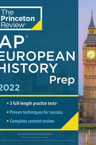 Cover of Princeton Review AP European History Prep, 2022