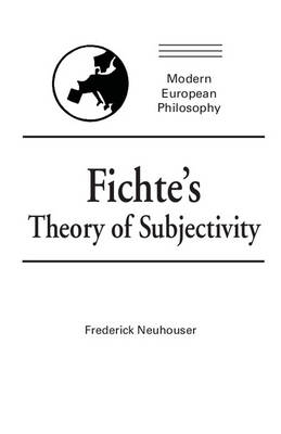 Cover of Fichte's Theory of Subjectivity