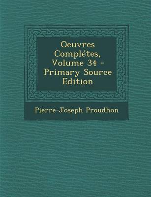 Book cover for Oeuvres Completes, Volume 34