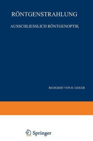 Cover of Röntgenstrahlung Ausschliesslich Röntgenoptik