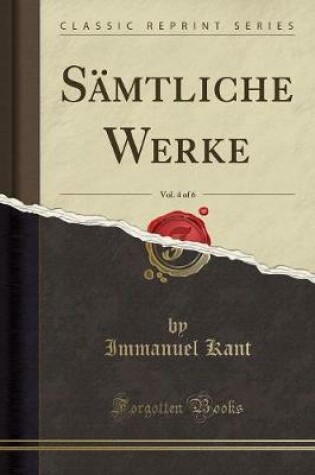 Cover of Samtliche Werke, Vol. 4 of 6 (Classic Reprint)