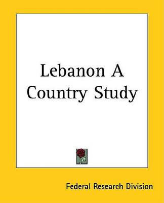 Book cover for Lebanon a Country Study