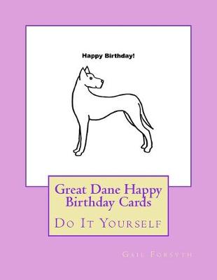 Book cover for Great Dane Happy Birthday Cards