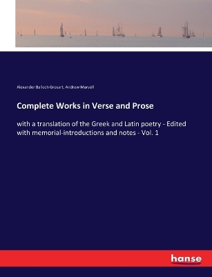Book cover for Complete Works in Verse and Prose