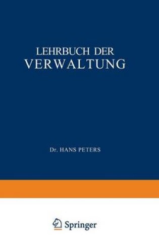 Cover of Lehrbuch Der Verwaltung