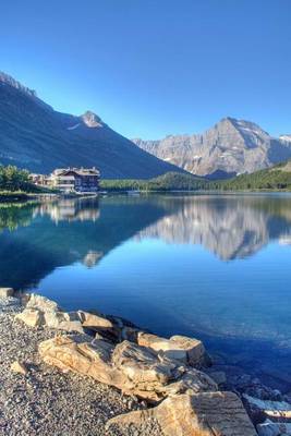 Book cover for Beautiful Mountain Lake in Glacier National Park Montana USA Journal