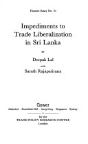 Book cover for Impediments to Trade Liberalization in Sri Lanka