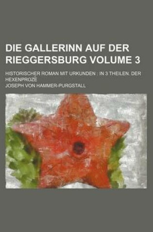 Cover of Die Gallerinn Auf Der Rieggersburg Volume 3; Historischer Roman Mit Urkunden