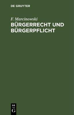 Book cover for Burgerrecht Und Burgerpflicht