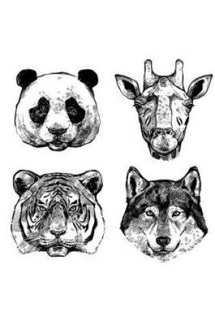 Cover of Drawings of Wild Animals - Blank Lined Notebook