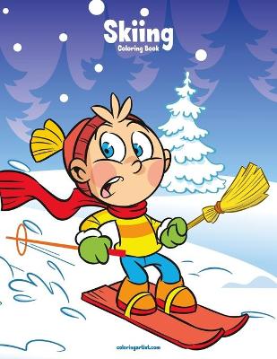 Book cover for Skiing Coloring Book 1