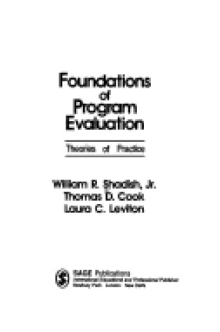 Cover of Foundations of Program Evaluation