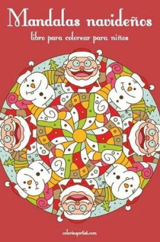 Cover of Mandalas navideños libro para colorear para niños