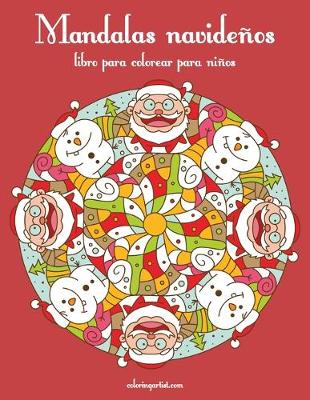 Cover of Mandalas navideños libro para colorear para niños