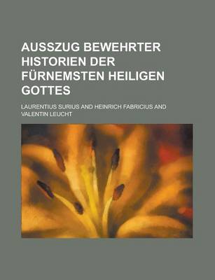 Book cover for Ausszug Bewehrter Historien Der Furnemsten Heiligen Gottes