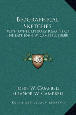 Cover of Biographical Sketches