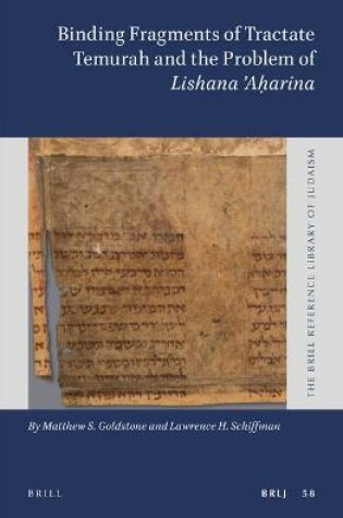 Cover of Binding Fragments of Tractate Temurah and the Problem of Lishana Aharina