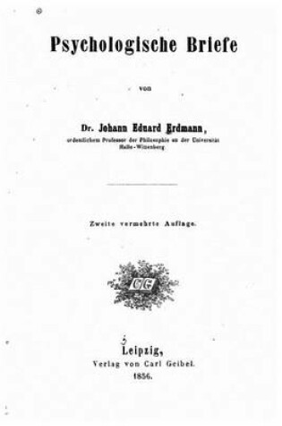 Cover of Psychologische Briefe