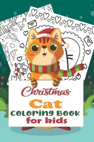 Cover of Christmas Cat Coloring Book for kids