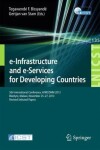 Book cover for e-Infrastructure and e-Services for Developing Countries