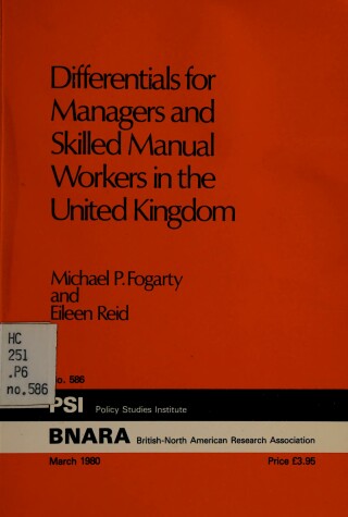 Book cover for Differentials for Managers and Skilled Manual Workers in the United Kingdom