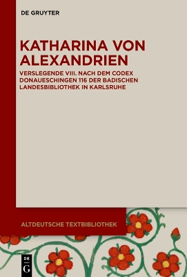 Cover of Katharina Von Alexandrien. Verslegende VIII