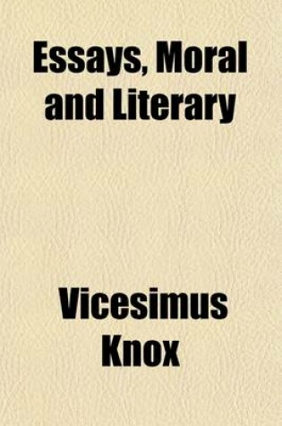 Cover of Essays, Moral and Literary (Volume 2)