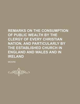 Book cover for Remarks on the Consumption of Public Wealth by the Clergy of Every Christian Nation, and Particularly by the Established Church in England and Wales and in Ireland