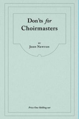 Cover of Don'ts for Choirmasters