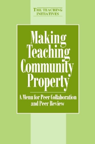 Cover of Making Teaching Community Property