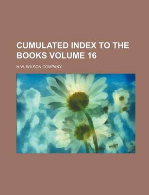Book cover for Cumulated Index to the Books Volume 16