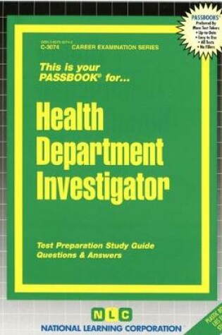 Cover of Health Department Investigator