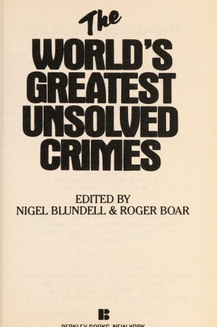 Cover of Worlds Greatest Unsol