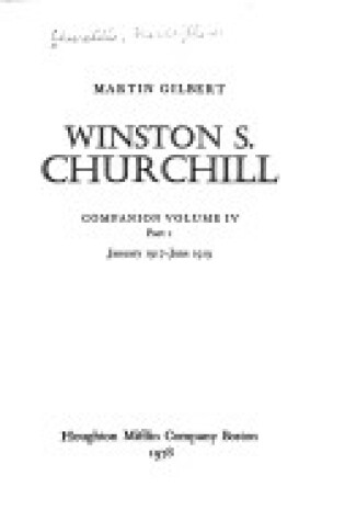 Cover of Churchill Comp Vol4 Part 1 (HB)