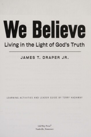 Cover of We Believe